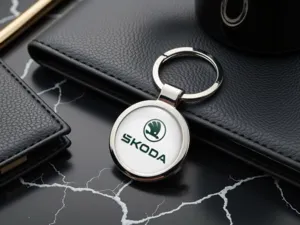 Skoda Schlüsselhalter Stilvoll Metallisch Finish